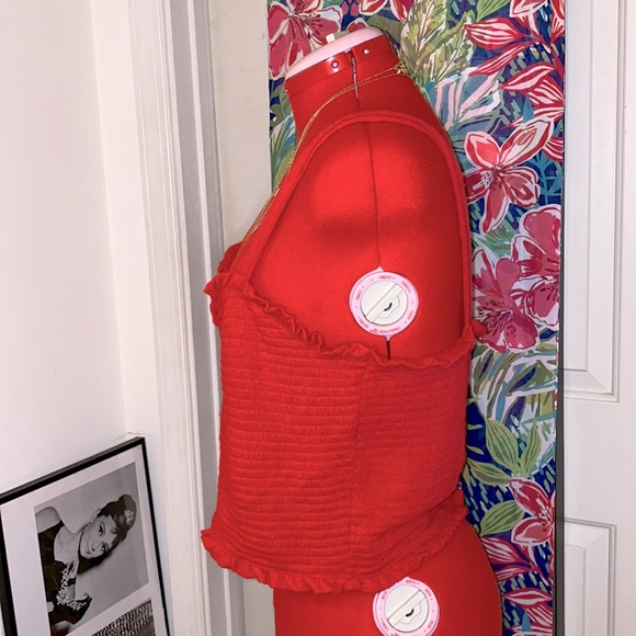 Forever 21+ Smocked Sweetheart Crop Top - Picture 5 of 6